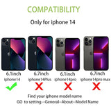 For Iphone 14 Case With Card Holder,For Iphone 14 Wallet Case For Women,Phone Cases For Iphone 14 With Stand,For Iphone 14 Leather Case Strap Shockproof Cover For Men-Purple