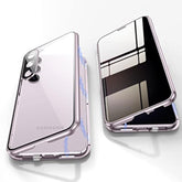 Anti Peeping Case For Samsung Galaxy S23 Plus, 360 Degree Front And Back Privacy Tempered Glass Cover, Anti Spy Screen, Magnetic Bumper For Samsung S23+ (Purple)