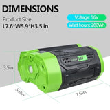 Ego 56V 5.0Ah Replacement Battery for Lawn Mower Leaf Blower Chainsaw