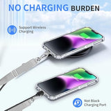 Phone Lanyard, 2× Adjustable Phone Neck Strap, 4 × Phone Patches, Universal Multifuctional Cell Phone Lanyards Compatible With Most Smartphones, Black Grey