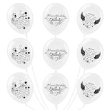 Happy Birthday In Heaven Balloons 30 Pieces 12" White Funeral Memorial Decorations Funeral Helium Remembrance Release Balloons For Condolence Funeral Anniversary Memorial (White)