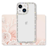 Compatible With Iphone 14 Case Clear Bling Diamond Rhinestone Cute For Girls Women Girly Case Glitter Shiny Sparkle Bumper Design Soft Silicone Luxury Fashion Protective 3D Phone Case