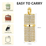 Usb Flash Drive,16Gb/32Gb/64Gb/128Gb Portable Usb2.0 Memory Stick Secure Date Storage Pendrive Thumb Drives Rhinestone Pendant With Chain (Gold, 128Gb)