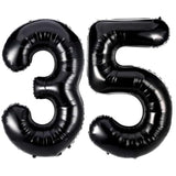 Black 35 Number Balloons 40in Giant Foil Birthday Anniversary Decor