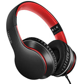 X6 Over-Ear Headphones With Microphone, Lightweight Foldable & Portable Stereo