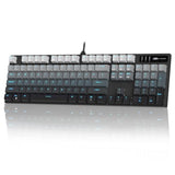 Mechanical Gaming Keyboard, 104 Keys Blue Backlit Keyboards With Brown Switches & Double-Shot Keycaps, Usb Wired Mechanical Computer Keyboard For Laptop, Desktop, Pc Gamers (Black & Gray)