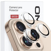 OMOTON Clear Camera Lens Protector for iPhone 16 Pro Max/16 Pro, Individual Camera Lens Protector, High-definition Photos, Ultra-thin Tempered Glass Lens Protector, 2 Set Transparent Ring