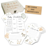 Baby Prediction Cards For Baby Shower Games, Baby Cloth Wish And Advice Cards With Box For Baby Shower Decorations, Gender Reveal Boy Or Girl Decor (Prediction Cards)