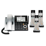 Cl84307 Dect 6.0 Expandable Corded/Cordless Phone With Smart Call Blocker, Silver/Black With 3 Handsets