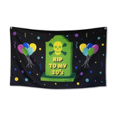 Funny Happy Birthday Banner 60" X 33" – Hilarious Party Decoration For Adults, Gag Gift Décor For Him Or Her – Sarcastic, Bold & Reusable Sign -Rip My 20'S