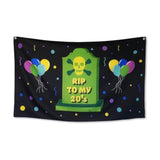 Funny Happy Birthday Banner 60" X 33" – Hilarious Party Decoration For Adults, Gag Gift Décor For Him Or Her – Sarcastic, Bold & Reusable Sign -Rip My 20'S