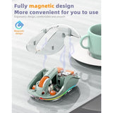 Bluetooth Wireless Mouse, Transparent Rgb Tri-Modes Mouse,Bluetooth & 2.4Ghz For Multi Device, Usb-C Receiver Ideal For Macbook/Laptops, Rechargeable, Silent, Portable, Cool Led, Ergonomic - Green