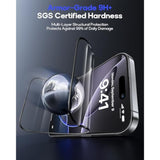 2 Pack For Iphone 15 Pro Tempered Glass Screen Protector:9H+ Durable, Auto Positioning, Bubble Free, High Definition, Easy Installation