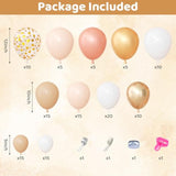 125pcs Blush Balloon Garland Kit in Peach Rose Gold for Party Decorations