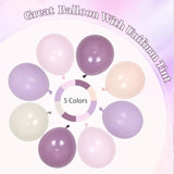 Pink And Purple Balloon Arch Kit With Dusty Pastel Purple Pink Sand White Balloons For Baby Bridal Shower Wedding Gender Reveal Birthday Party Decorations