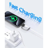 Mfi Certified 27W Usb C To Lightning Adapter (4 Pack) - Fast Charging Data Sync, Lightning To Usb Type C Cable Adapter For Iphone14/13/12 Series, Ipad, Airpods, With Anti-Lost Loop, Not For Audio/Otg
