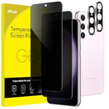 JETech Privacy Screen Protector for Samsung Galaxy S23+ / S23 Plus 5G 6.6-Inch with Camera Lens Protector, Anti-Spy Tempered Glass Film, Fingerprint ID Compatible, 2-Pack Each