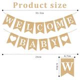Welcome Baby Banner – Rustic Baby Shower Decorations, Gender Neutral Baby Shower Decor, Pre-Strung Shower Sign, Baby Boy Banner For Party Wall Backdrop