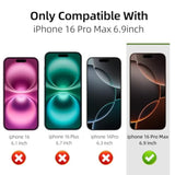 Dazzling Gradient Colorful Anti-Spy Tempered Glass Screen Protector Compatible With Iphone 16 Pro Max, Electroplated Anti-Blue Light, Hd Anti-Scratch Privacy Protection, 6.9 Inch Dust Removal Space Design