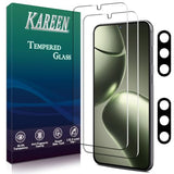 2+2 Pack Screen Protector For Samsung Galaxy S25 Tempered Glass Film With Camera Lens Protector, Fingerprint Unlock Support, Anti Scratch, Bubble Free, Case Friendly