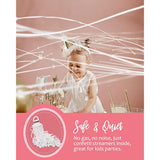 10-Pack White Handheld Confetti Poppers – No-Mess Streamers for Weddings, Birthdays & Parties