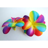 Artificial Flowers, 30 Pcs Plumeria Hawaiian Frangipani Rainbows Head Fake Flowers For Wedding Beach Bridal Headpiece Tropical Luau Party Leis Theme Diy Decoration (Size 3 In)