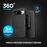 Belt Case for Google Pixel 10/10 Pro (6.3") with Holster Clip & Kickstand (DuraClip Series)