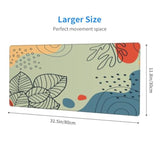 Abstract Plant Leaves Mouse Pad, Waterproof Extended Large Gaming Mousepad Desktop, Big Long Non-Slip Mouse Mat For Laptop, Keyboard, Computer For Decor Office, 31.5 * 11.8 In