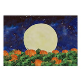 7x5FT Halloween Pumpkin Field Backdrop Starry Sky Moon Kids Party Photo Booth