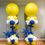 12-Pack Blue Foil Star Balloons 22-27 Inch for Space Theme Party Decor