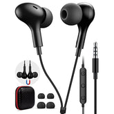 Wired Earbuds With Microphone, 3.5Mm Jack Earphone Magnetic In-Ear Headphone S
