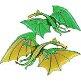 90Cm (36") Green Dragon Shaped Foil Balloon - Children'S Party Decoration