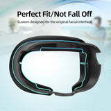 Face Cover Compatible With Meta/Oculus Quest 3 Headset Accessories, Comfy Silicone Face Cushion Pad Fits Facial Interface, Sweatproof Vr Mask To Enhance Your Gaming Experience (Black, Only Cover)