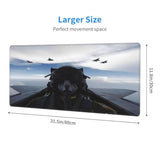 Large Mouse Pad Fighter Pilot Mouse Pads, Xxl Extended Keyboard Mousemat Big Desk Mat Gaming Mousepad For Home Office Accessories