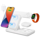 Wireless Charger, 3 In 1 Charging Station For Multiple Devices, Wireless Charging Stand For Iphone 8-16 Series,Iwatch 2-10 Series/Ultra/Se,Airpods/3/2/Pro(White)