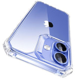 iPhone 16 Case, Clear, Shockproof, Air Guard Corners, Yellow-Resistant