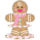 Gingerbread Party Cupcake Stand Gingerbread Man Christmas Decorations 3Tiers Gingerbread Man Party Cupcake Tower Gingerbread Theme Dessert Tower For Merry Xmas Party Supplies