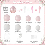 108pcs Pink Balloon Arch Kit with Pearl & Macaron Balloons for Parties Events
