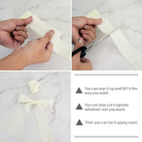 4 Rolls 1-1/2 Inch White Cream Chiffon Silk Ribbon 22Yds Handmade Frin