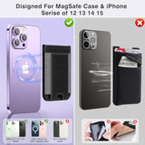Mag-Safe Wallet Folding Magnetic Card Holder For The Back Of Iphone, N52 Stronger Magnetic Attraction Mag-Safe Wallet Case For Series Of Iphone 15/14/13/12 Pro And Promax,Black