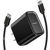 18W Wall Charger Cable For Motorola G Power 2022/G Stylus 2021, G Fast, G Play, G Pure, G7 Play, Usb C Cable Wall Block Compatible For Moto One 5G Ace/Fusion+/Edge Plus/Z4/G100 Charger Adapter (5Ft)