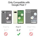 JETech Case for Google Pixel 7, Shockproof Phone Bumper Cover, Anti-Scratch Clear Back (Clear)