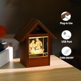 Nativity Jesus Lamp Christian Gifts For Women 3D Engraved Wooden House Night Light, Religious Gifts For Mom Grandma Christmas Presents For Home Decor