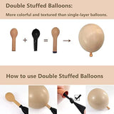 Nude Neutral Balloon Garland Arch Kit-119Pcs Tan Beige Double Stuffed
