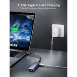 Usb C Hub, Usb-C Multiport Adapter 5 In 1 With 4K Hdmi, 100W Power Delivery, 3