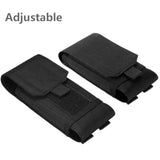 Heavy Duty MOLLE Cell Phone Pouch with Tactical Belt Phone Holster, Black with Patch