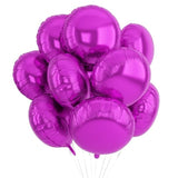 20Pcs Hot Pink Round Shaped Balloons, 18 Inch Round Foil Balloon, Round Aluminum Foil Helium Balloons For Birthday Valentine'S Day Party Wedding Bridal Shower Anniversary Bachelorette Decorations