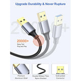 Usb 3.0 Cable 1Ft 2-Pack, Short Usb A Male To Male Cord Double Sided Cable Compatible With Hard Drive, Laptop Cooler, Dvd Player And More