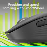 Logitech Signature M650 L Full Size Wireless Mouse - For Large Sized Hands, 2-Year Battery, Silent Clicks, Customizable Side Buttons, Bluetooth, Multi-Device Compatibility - Black (Renewed)