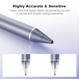 Stylus Pen For Touchscreen - 1.5Mm Ultra-Fine Tip Stylus Pen For Ipad Pro, Air | Magnetic Cap | 12H Battery | No Bluetooth | Compatible With Iphone, Android, Chromebook, Tablets (White Purple)